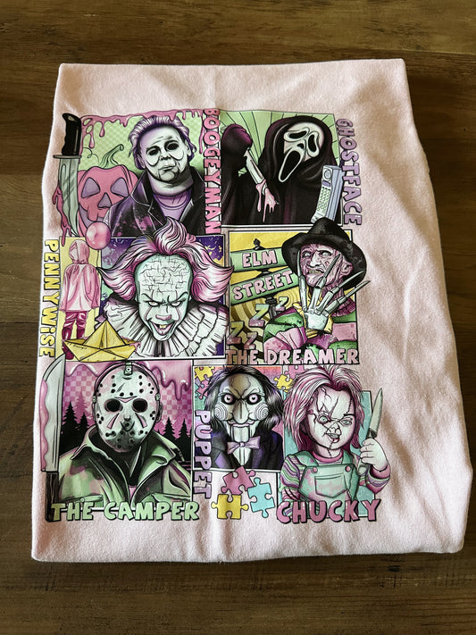 Halloween Characters Long Sleeve Shirt